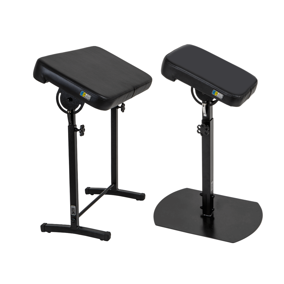 Adjustable tattoo armrests and vinyl tattoo pillow for clients for comfortable tattoo sessions.