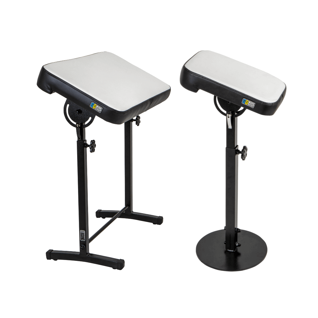Adjustable tattoo armrests and vinyl tattoo pillow set for clients.