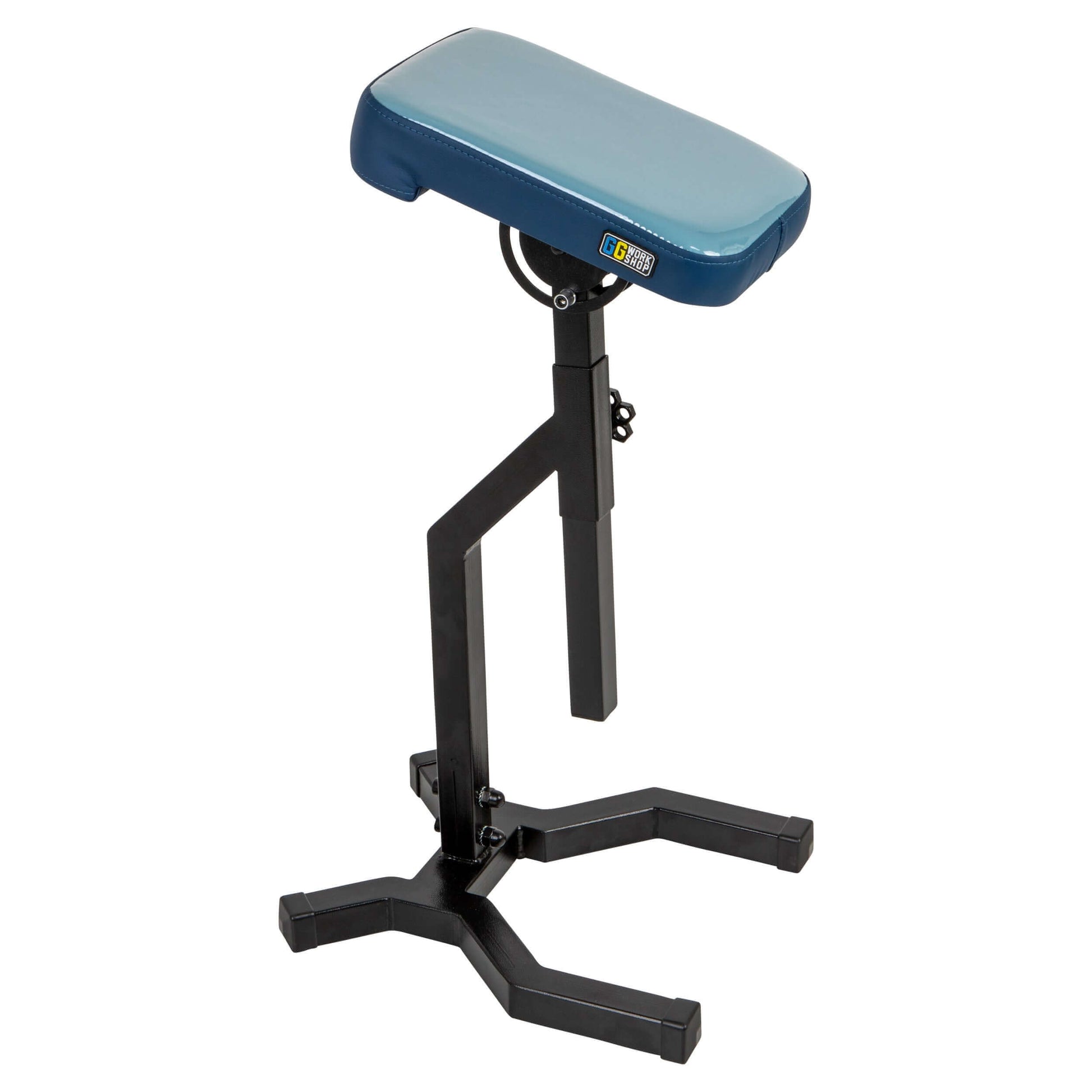 Adjustable tattoo armrest with vinyl tattoo pillow for clients.